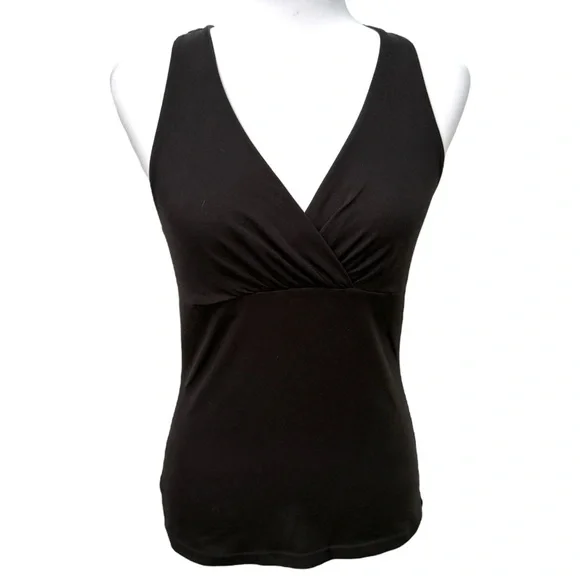 Prana Size L Black Workout Yoga Top With Built In Bra - Picture 1 of 3
